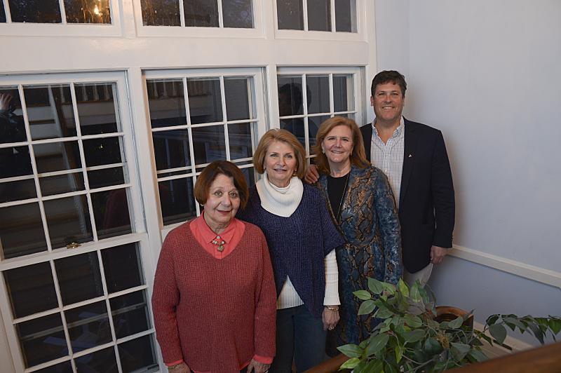 2020 Designer Show House Committee Chairs (l-r) Rose Marie Patin and Monica Maiese join owners Lisa and Jim Hunt.